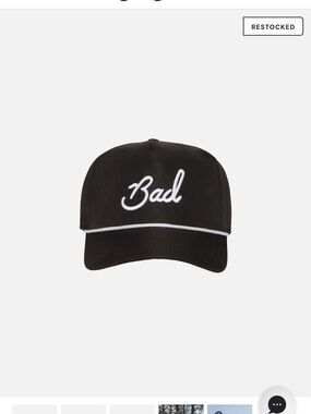 BAD birdie Golf Hat Black Hat worn like new